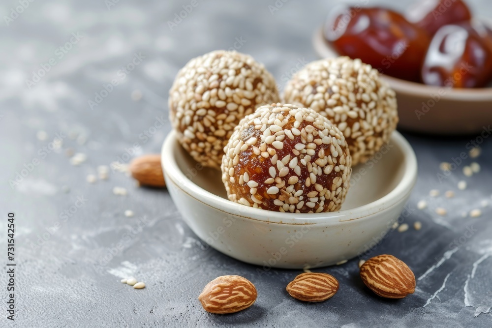 sesame seed balls have a golden brown hue, indicating they might be made of jaggery or some other sweet substance sesame seed balls have a golden brown hue, indicating they might be made of jaggery or some other sweet substance
