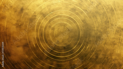 Luxurious gold and black concentric circles with a grunge texture.