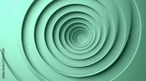 Mint green abstract wallpaper made out of concentric circles.