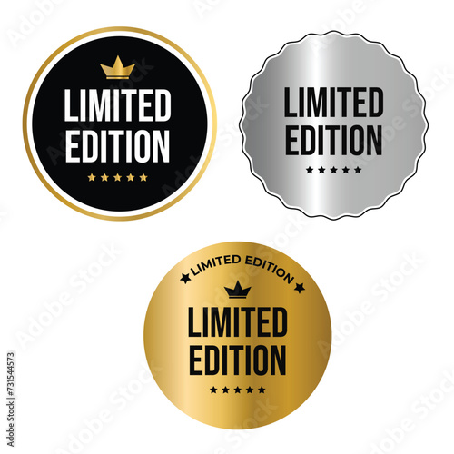 Limited edition label or Limited edition tag vector isolated in flat style. The best Limited edition label for product packaging design element.