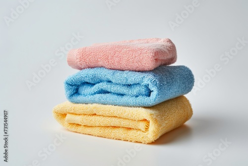 Baby washcloth on white background