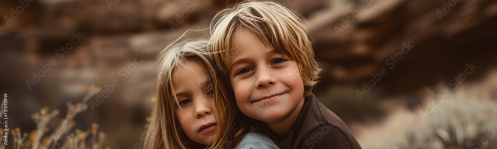 Siblings. Siblings day concept. Banner Siblings. Siblings day concept. Banner