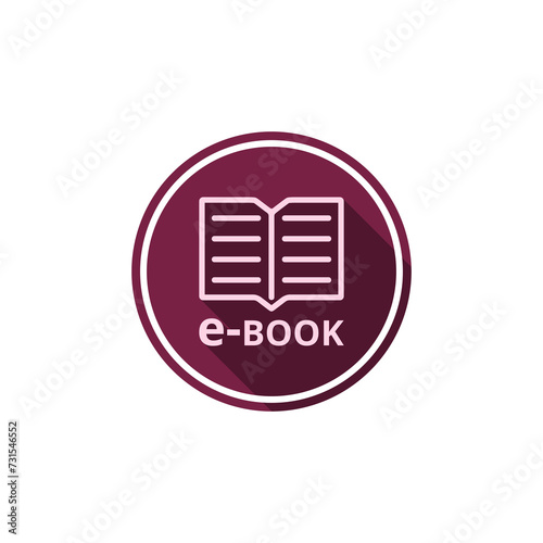  E book icon isolated on transparent background