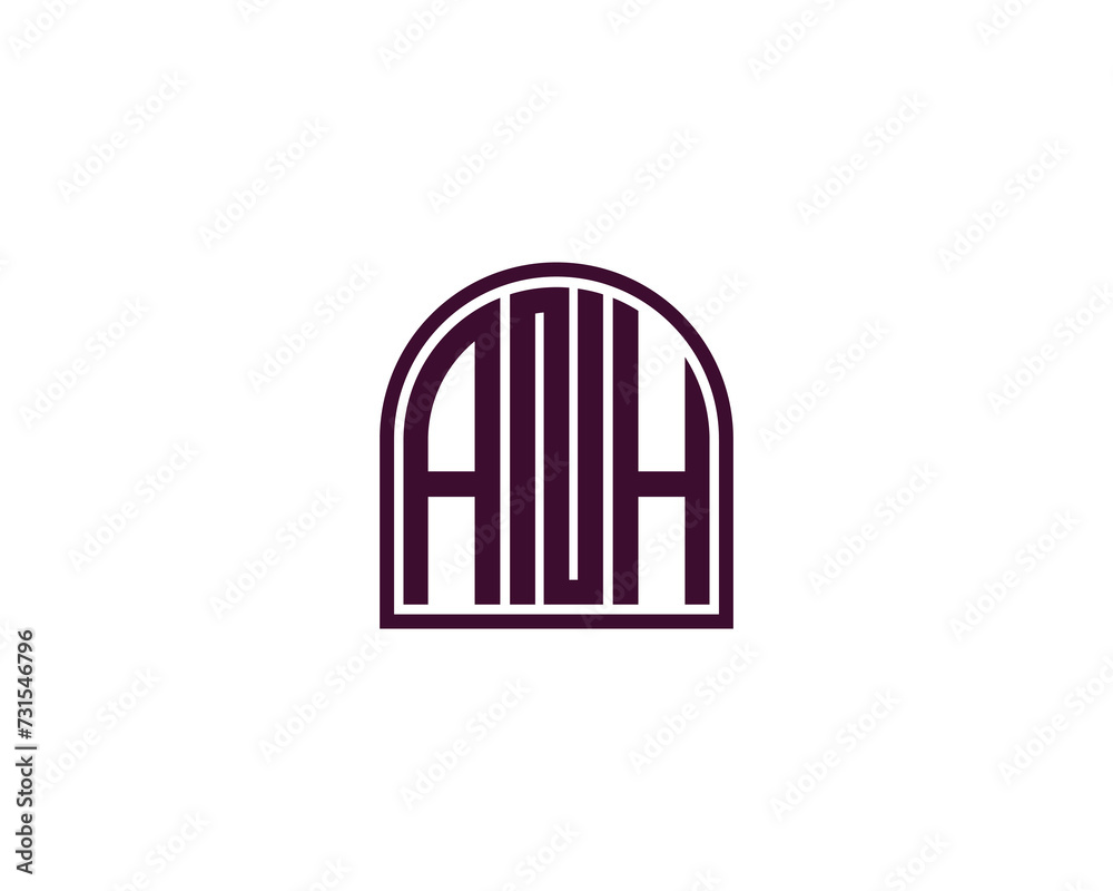 ANH logo design vector template