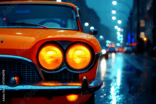 Close-up Car Headlight Night, Cars Inspirations