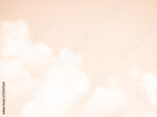 Beige Sky Cloud Background Heaven White Fluffy Spring Pink Cream Color Gradient Pastel Abstract Summer Landscape Heaven Nature Winter Light Space Mockup Cosmetic Beauty Pattern Texture Nude Color. photo