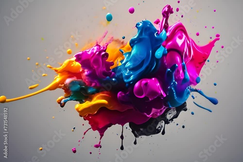 Splash di vernice multicolorata photo