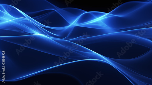 Abstract background of glowing blue mesh or interwoven lines