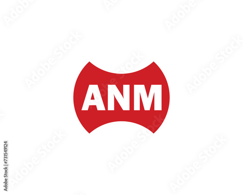 ANM logo design vector template