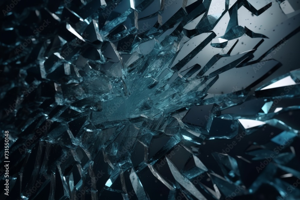 Abstract Shattered or Broken Glass Texture