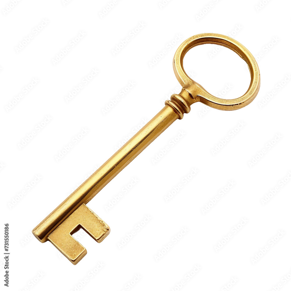 gold key, isolated object, transparent background. gold key, isolated object, transparent background.