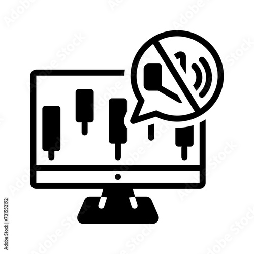 Vector solid black icon for Distraction free