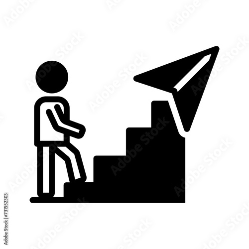 Vector solid black icon for Next level