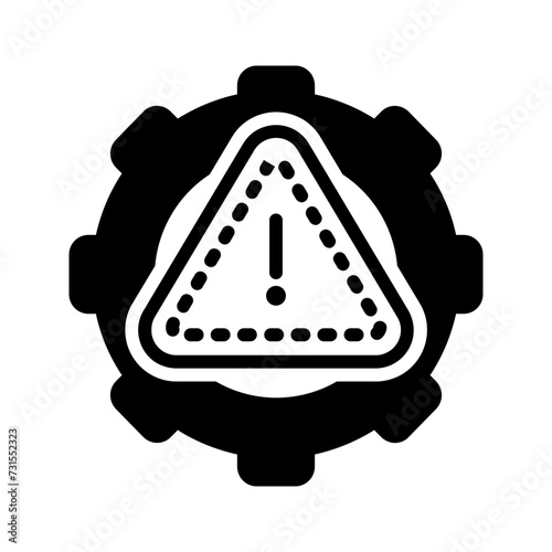 Vector solid black icon for Trouble