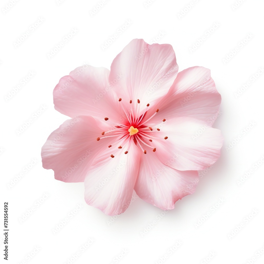 Sakura petal isolated on white background Generative Ai