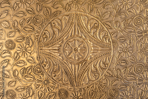thai art pattern texture on wall