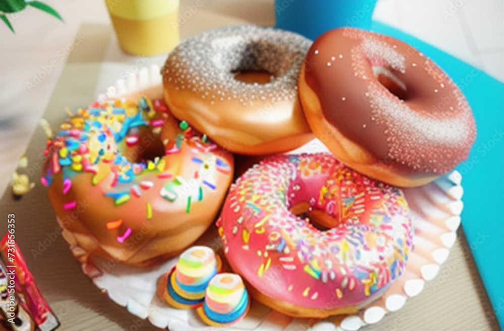 donut with sprinkles donut with sprinkles