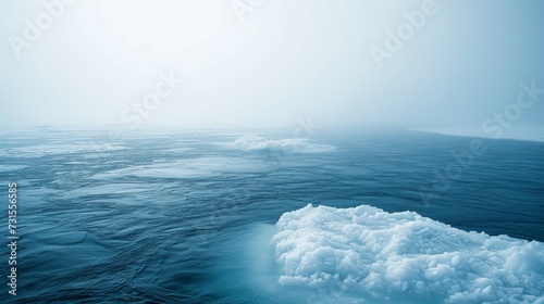 Subtle icy textures and shades of blue evoke the serene beauty of the Arctic ...