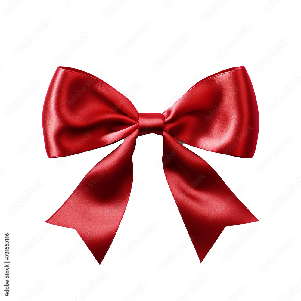Fototapeta premium Bow ribbon isolated on transparent background Generative Ai