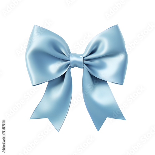 Bow ribbon isolated on transparent background Generative Ai