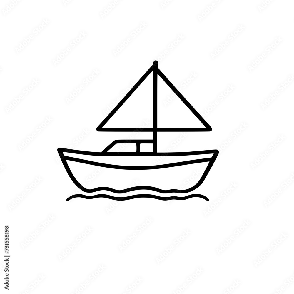 Boat Icon SVG Black And White Illustration Art Generative AI.
Boat Icon SVG Black And White Illustration Art Generative AI.
