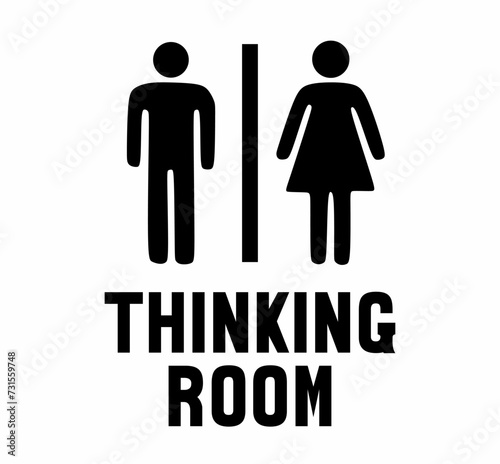 Thinking room funny toilet signs