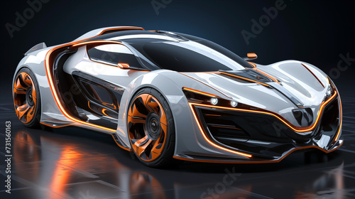 Futuristic sports car technology, Urban electric power style model lifestyle business work modern art design 