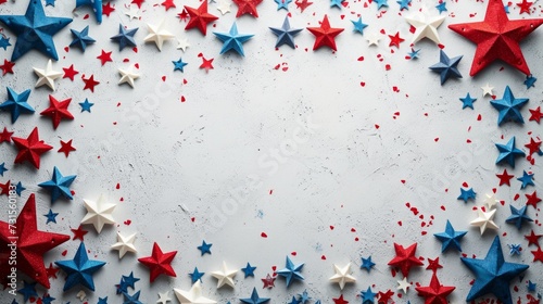 Minimalist setup with understated patriotic accents