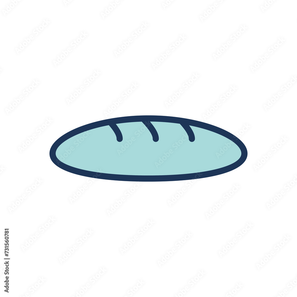bread loaf icon symbol vector template collection