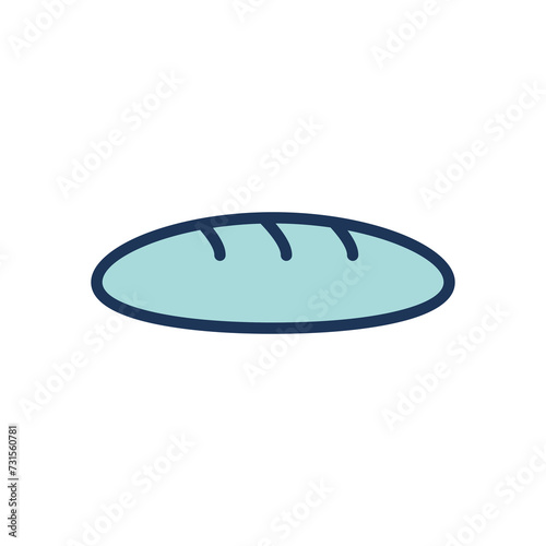 bread loaf icon symbol vector template collection