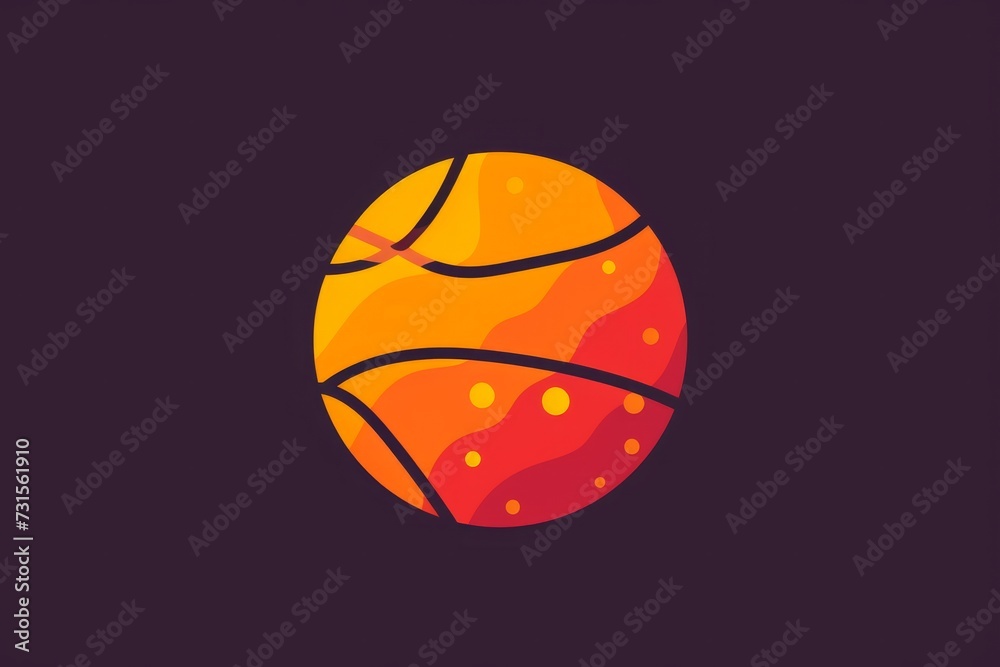 Basketball Ball on a Dark Background Basketball Ball on a Dark Background
