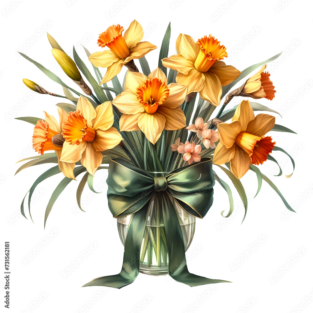 daffodil, bouquet, flower, isolated, floral, botanical, spring, yellow, drawing, easter, watercolor, gift, white, beauty, aroma, birthday, bunch, springtime, narcissus, nature, wedding, art, illustrat daffodil, bouquet, flower, isolated, floral, botanical, spring, yellow, drawing, easter, watercolor, gift, white, beauty, aroma, birthday, bunch, springtime, narcissus, nature, wedding, art, illustrat