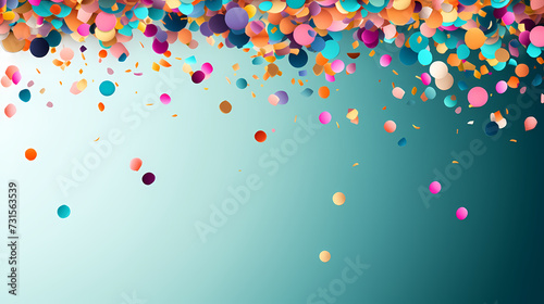 Confetti sparkles on background, holiday and birthday theme
