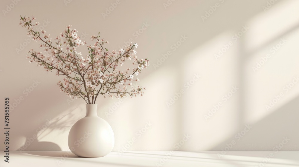 Obraz premium Clean and refined decor against a neutral background