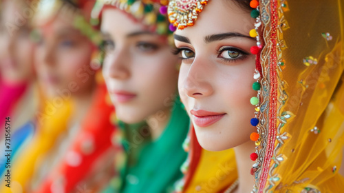 Eye-catching photographs of participants dressed in traditional Indian attire...