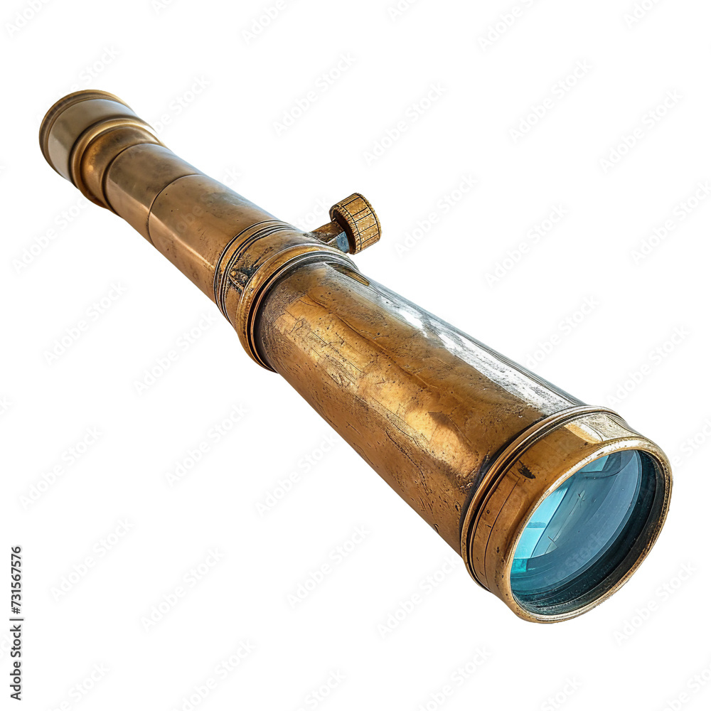 Spyglass, isolated object, transparent background. Spyglass, isolated object, transparent background.