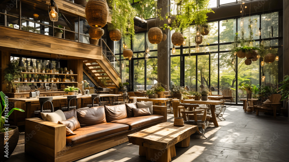 cafe interior ecology concept design creating a serene