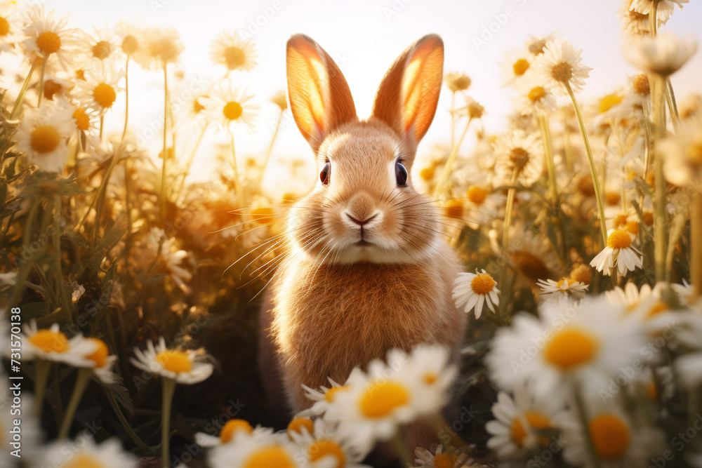 Easter bunny in the grass Generation AI Easter bunny in the grass Generation AI