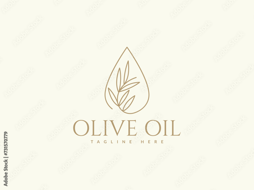 olive oil logo vector illustration. line drop olive oil logo template olive oil logo vector illustration. line drop olive oil logo template