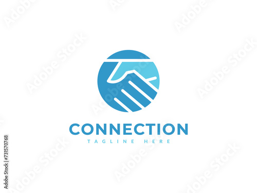 handshake logo vector illustration. cooperation partner logo template