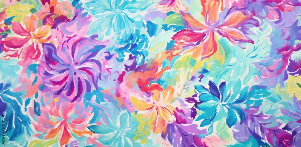 lilly pulitzer fabric dune beach collection  hyacinth pink  colorful  floral Creative watercolor