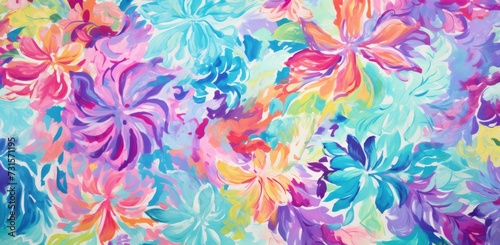 lilly pulitzer fabric dune beach collection  hyacinth pink  colorful  floral Creative watercolor © Eyepain
