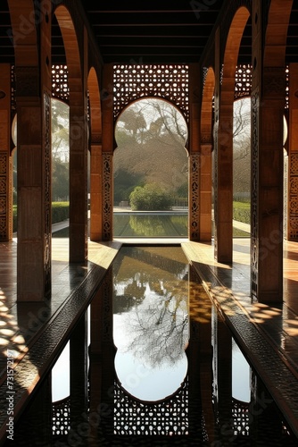 Mirrored patterns and symmetrical arrangements create a sense of harmony and ...