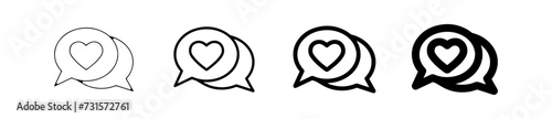 Icones symbole amour message saint valentin