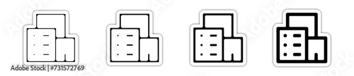 Icones symbole batiment immeuble habitation hlm relief