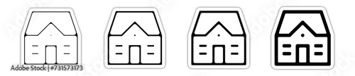 Icones symbole maison individuelle relief photo
