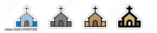 Icones symbole religieux culte eglise couleur relief