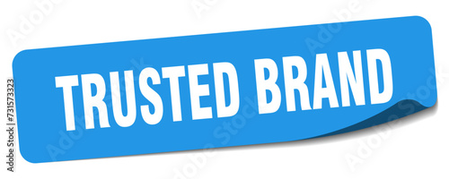 trusted brand sticker. trusted brand label