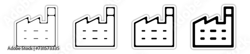 Icones symbole usine industrielle relief photo