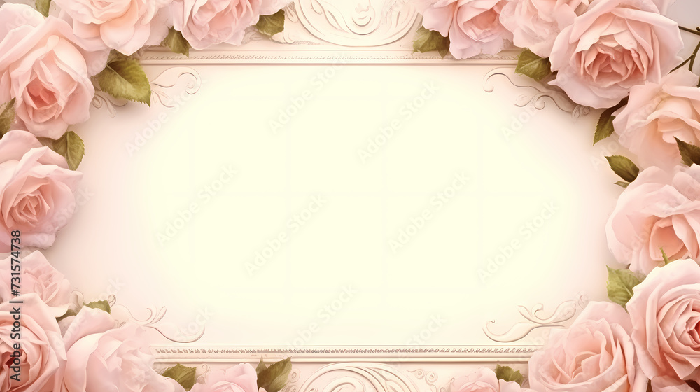 Women's Day, Valentine's Day, Mother's Day background concept, empty floral background with copy space